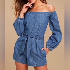 FREE PEOPLE OFF THE SHOULDER ROMPER